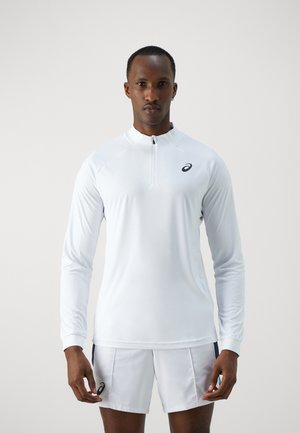 ASICS COURT ZIP - Maglietta a manica lunga - brilliant white