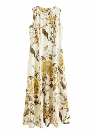 REGULAR FIT - SLEEVELESS COLUMN  - Vestito lungo - pastel yellow floral print