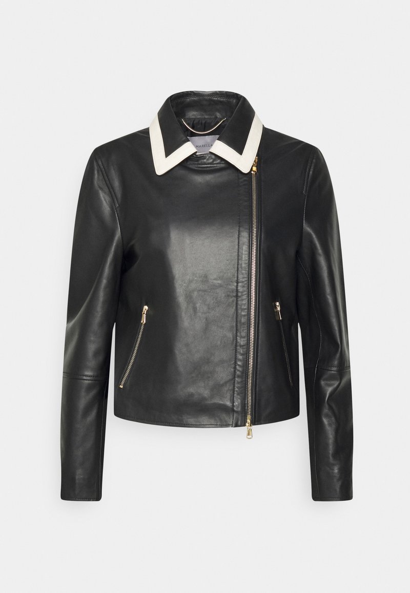 Damen Leichte Jacken | Marella GENTILE Lederjacke nero con/schwarz - UR11977 Damen Leichte Jacken | Marella GENTILE Lederjacke nero con/schwarz - UR11977