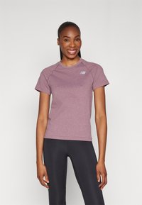 New Balance SLIM  - Športne majice - licorice heather (214)