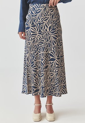 SATINOLA - A-line skirt - navy