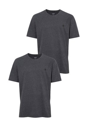 MIT RUNDHALSAUSSCHNITT UND LOGO - T-Shirt basic - grau