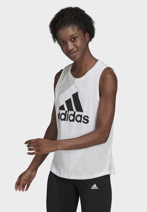 adidas Sportswear ESSENTIALS BIG LOGO - T-shirt print - white