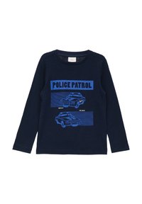 s.Oliver LANGARM MIT GUMMIERTEM FRONT - Longsleeve - navy