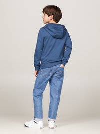 Tommy Hilfiger ESSENTIAL ZIPTHROUGH HOODIE UNISEX - Športna jopa s kapuco na zadrgo - aegean sea