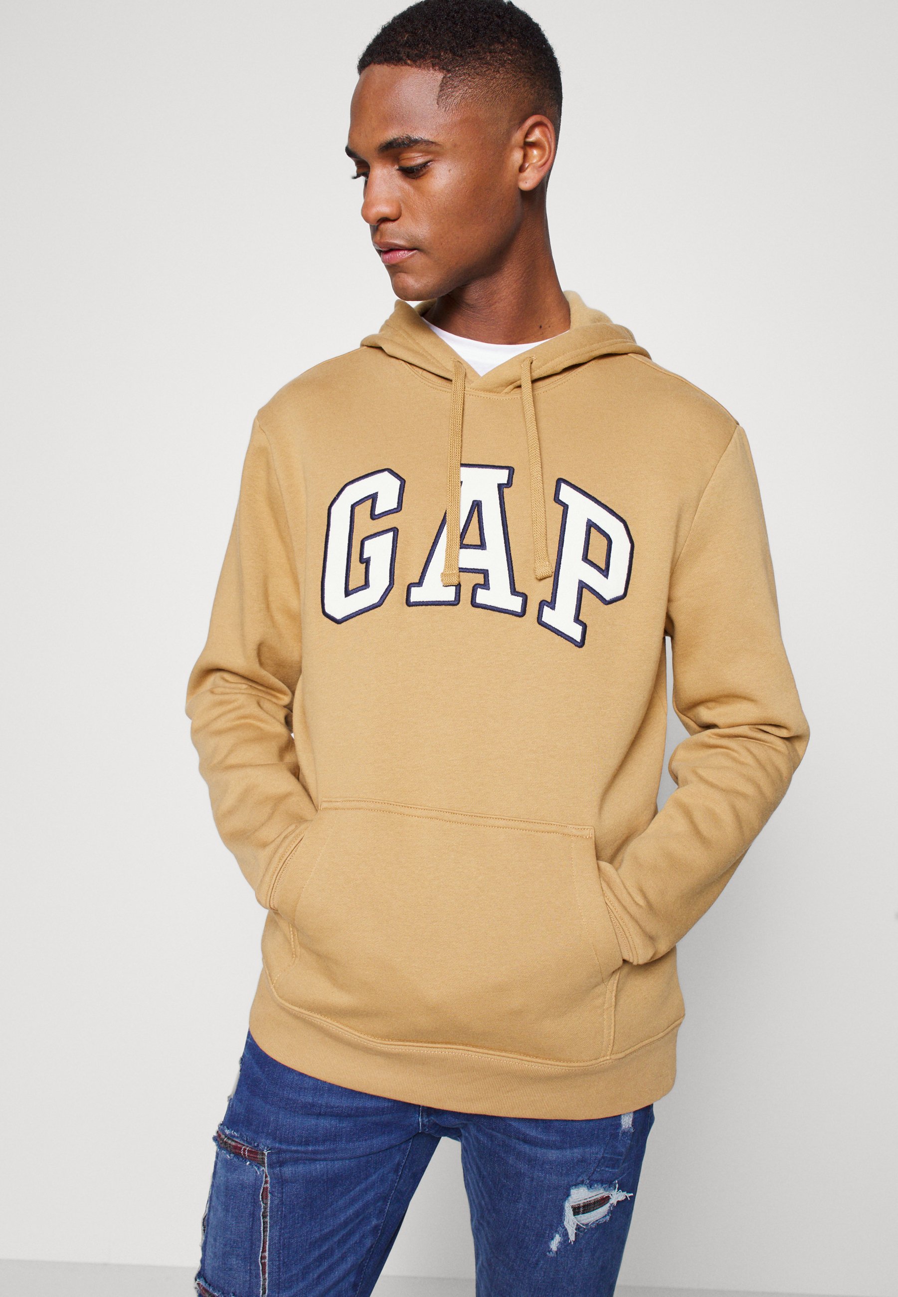 GAP HERITAGE LOGO - Felpa con cappuccio - fall acorn/marrone chiaro -  Zalando.it