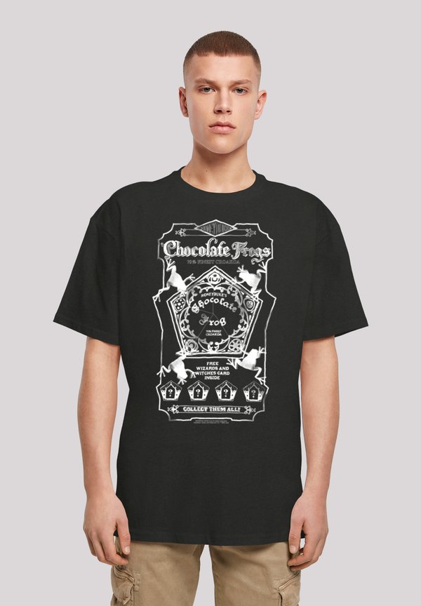 HARRY POTTER CHOCOLATE FROGS MONO  WHITE WITH HEAVY - T-Shirt print