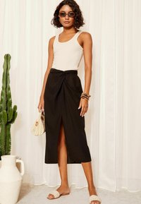 Friends Like These LIGHTWEIGHT SARONG TIE SIDE REGULAR FIT - Fustă în formă de A - black
