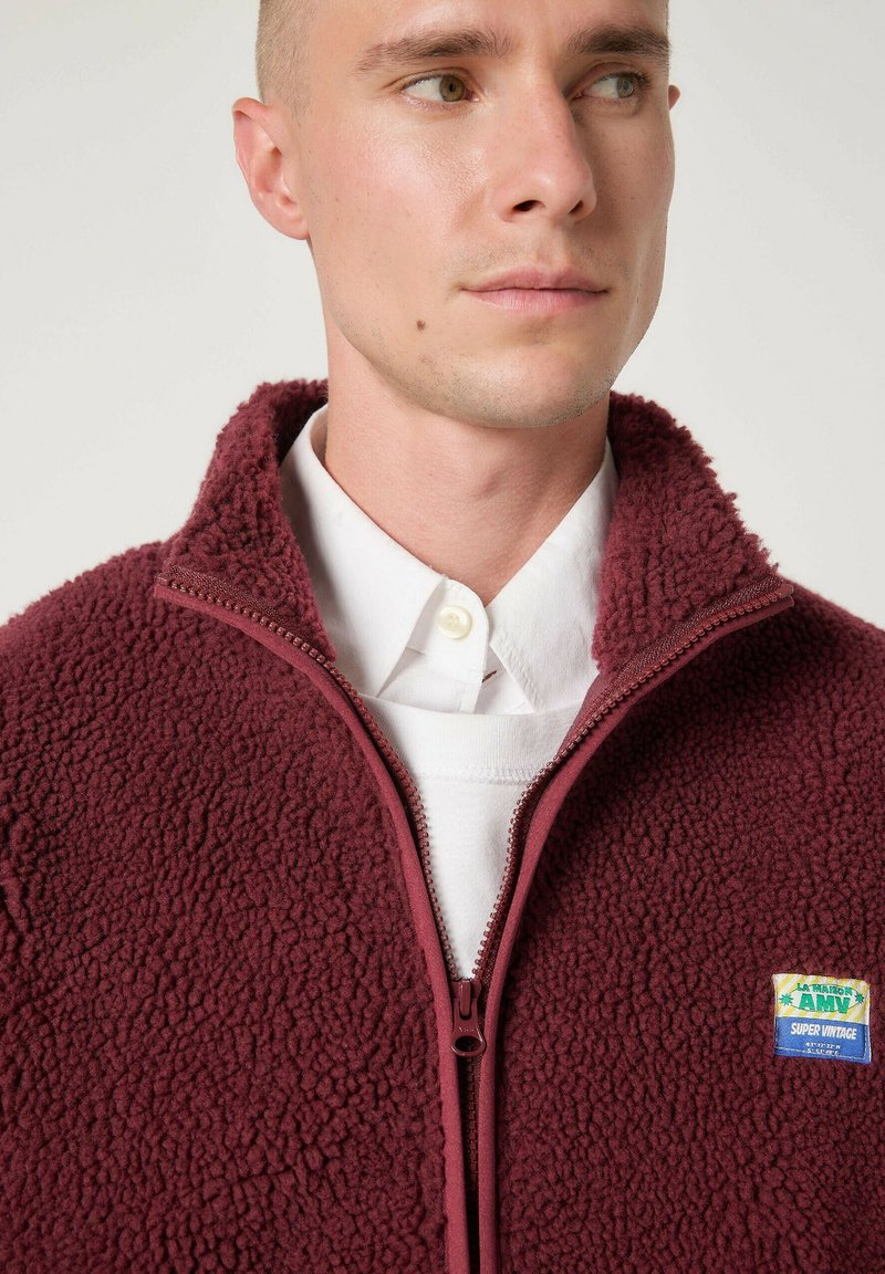 Veste Polaire Karrimor Vintage - Homme Taille M - Bordeaux - Polartec - Fermeture éclair Complète - Occasion