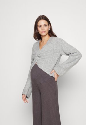 MAMALICIOUS MLSVALA CROP - Vesta - light grey