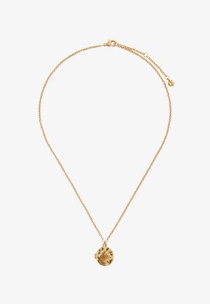 FABLE ENGLAND FOX ACORN LOCKET - Ogrlica - gold coloured green