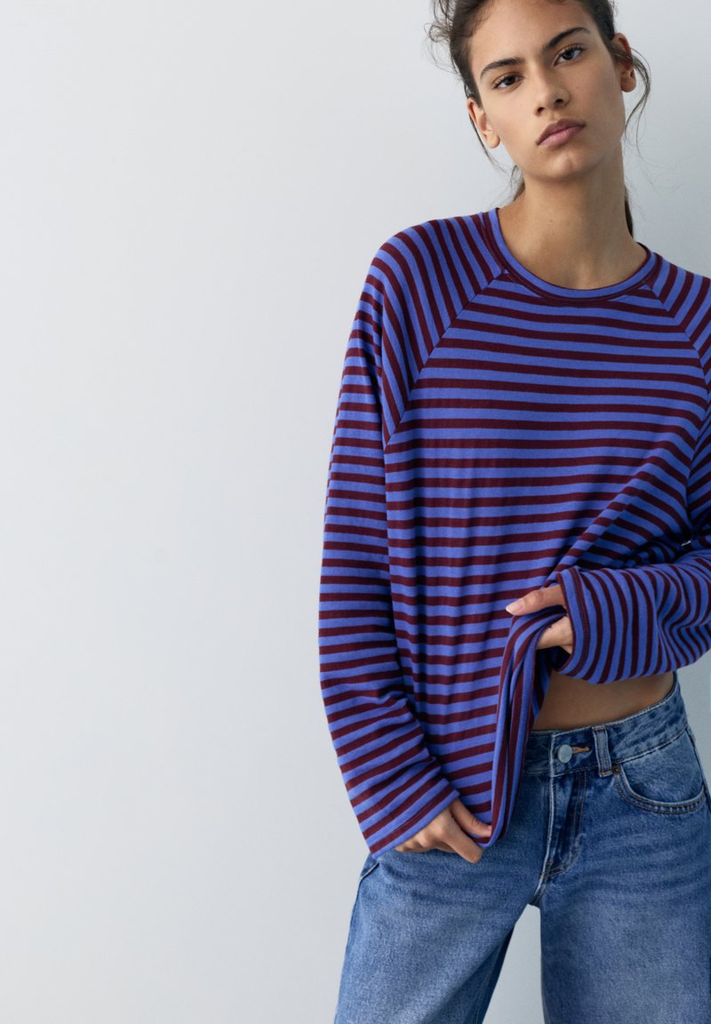 Maglietta a maniche lunghe, elegante, basic da donna, slim fit, a maniche lunghe, elasticizzata, sottile, comoda, con scollo rotondo, casual, a tinta