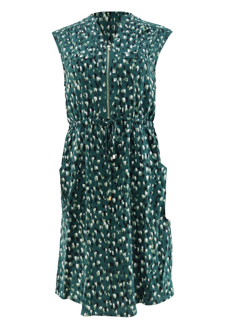 Apricot BRUSHSTROKE ZIP MINI - Robe chemise - green/vert - ZALANDO.FR