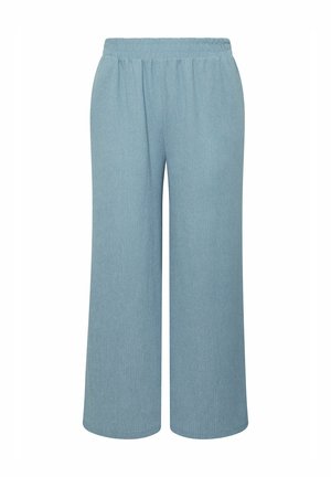 Yours Clothing, PLUS SIZE WIDE LEG TROUSERS - Pantalon classique - light blue