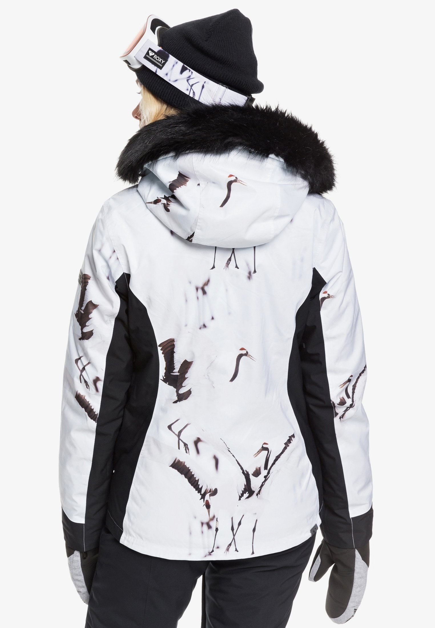 roxy white ski jacket