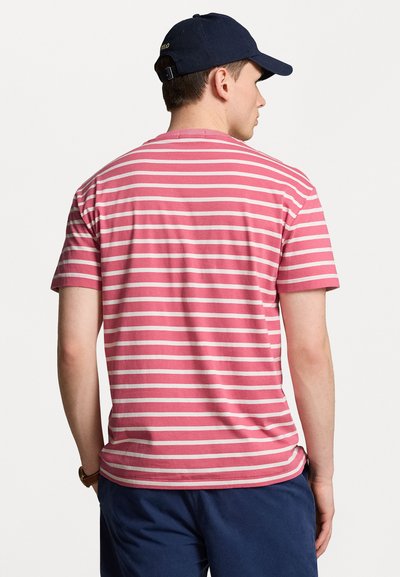Polo Ralph Lauren CLASSIC FIT STRIPED JERSEY T-SHIRT - Marškinėliai su spaudiniu - adirondack berry/nevis