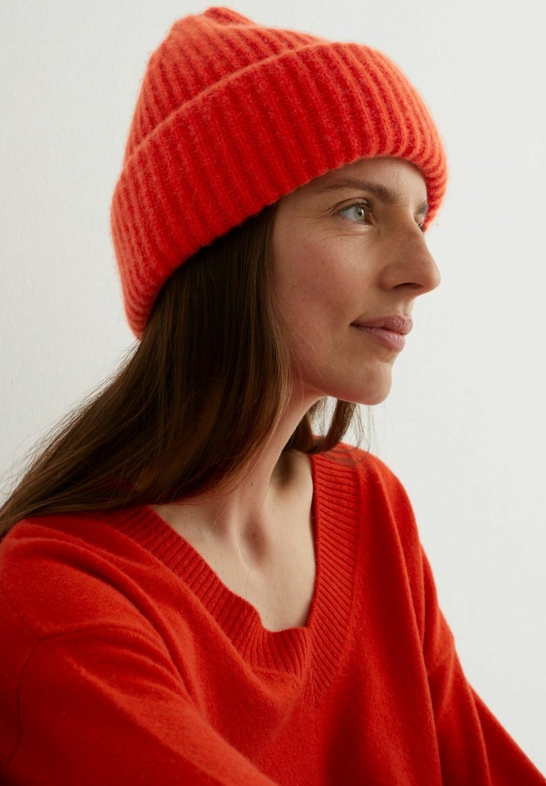 dark orange beanie