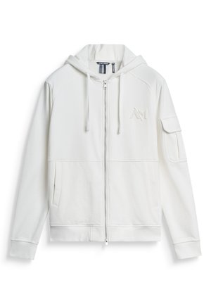 SWEATSHIRT SPONGE LOGO  - Sweater met rits - white