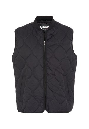 Schott, QUILTED  ARMY VEST - Chaleco - noir