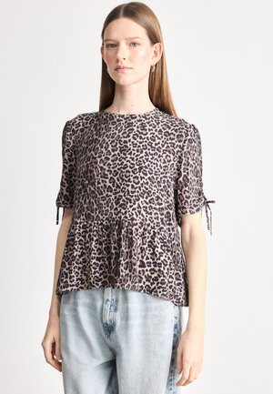 TIE SLEEVE BLOUSE - Bluse - brown