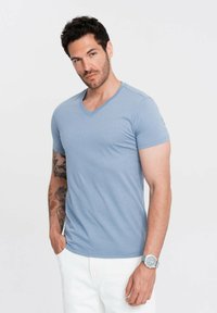 Ombre Jednoduché tričko - light blue