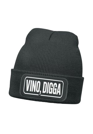 VINO DIGGA SPRUCH AUFDRUCK LUSTIG - Beanie - dunkelgrau