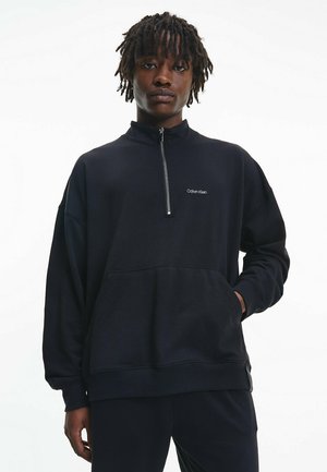 QUARTER ZIP - Pyžamový top - black