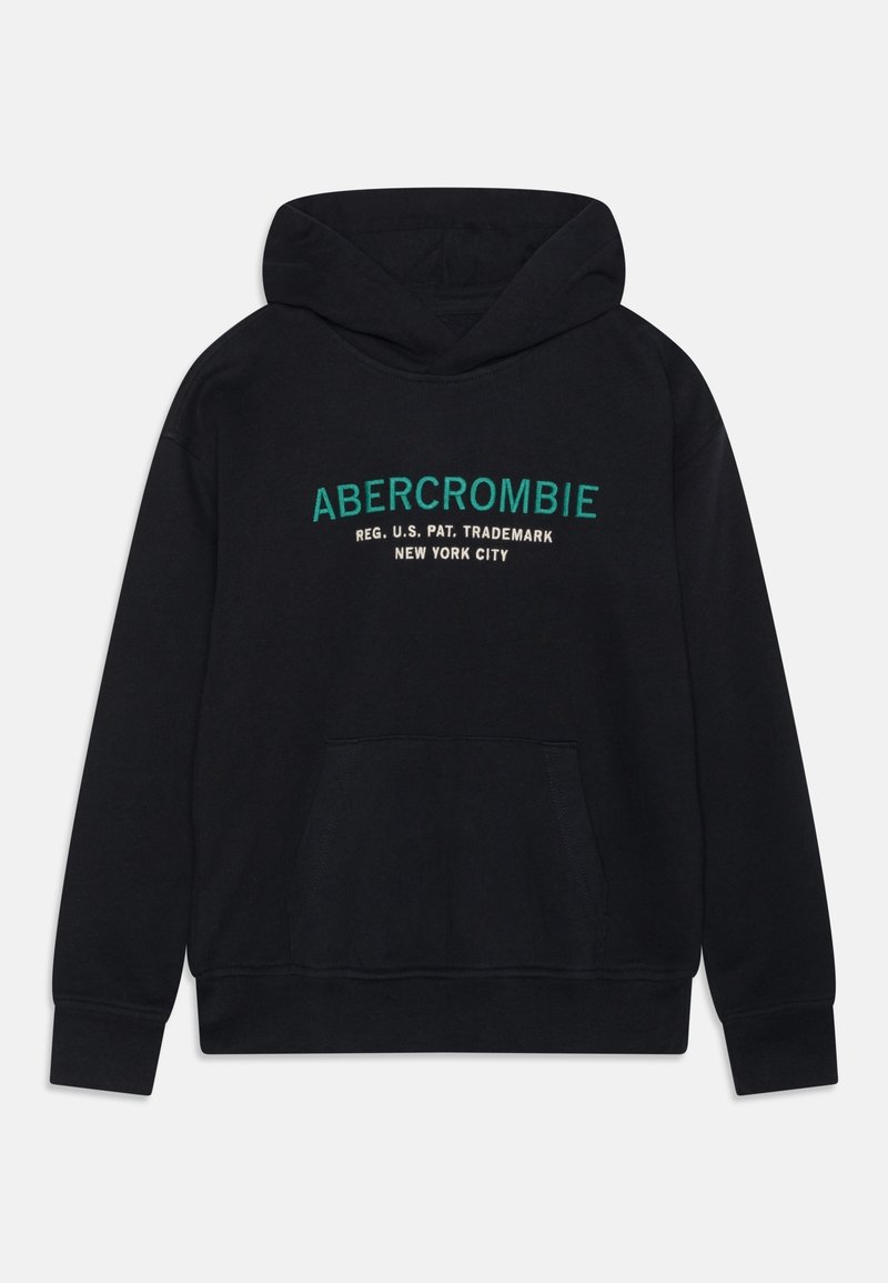 Abercrombie & Fitch CHAIN EMBROIDERED LOGO - Hoodie - anthracite