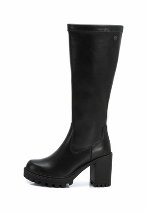 Stivali con plateau - black