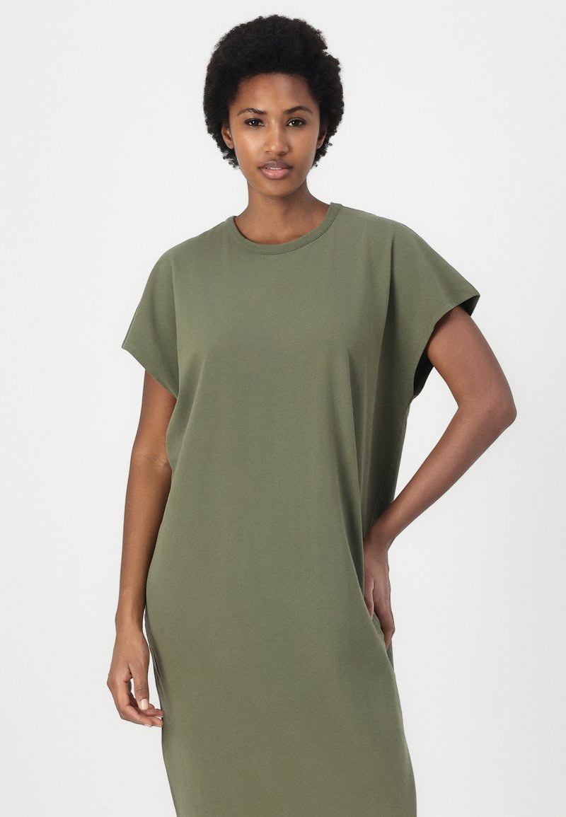 American Vintage FAZY - Jersey dress - vintage khaki/olive - Zalando.ie