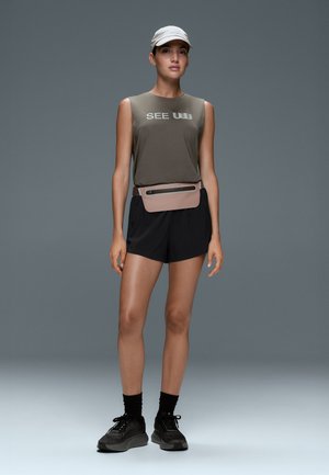 OYSHO, TECHNICAL SLEEVELESS T-SHIRT WITH TEXT - Débardeur - grey