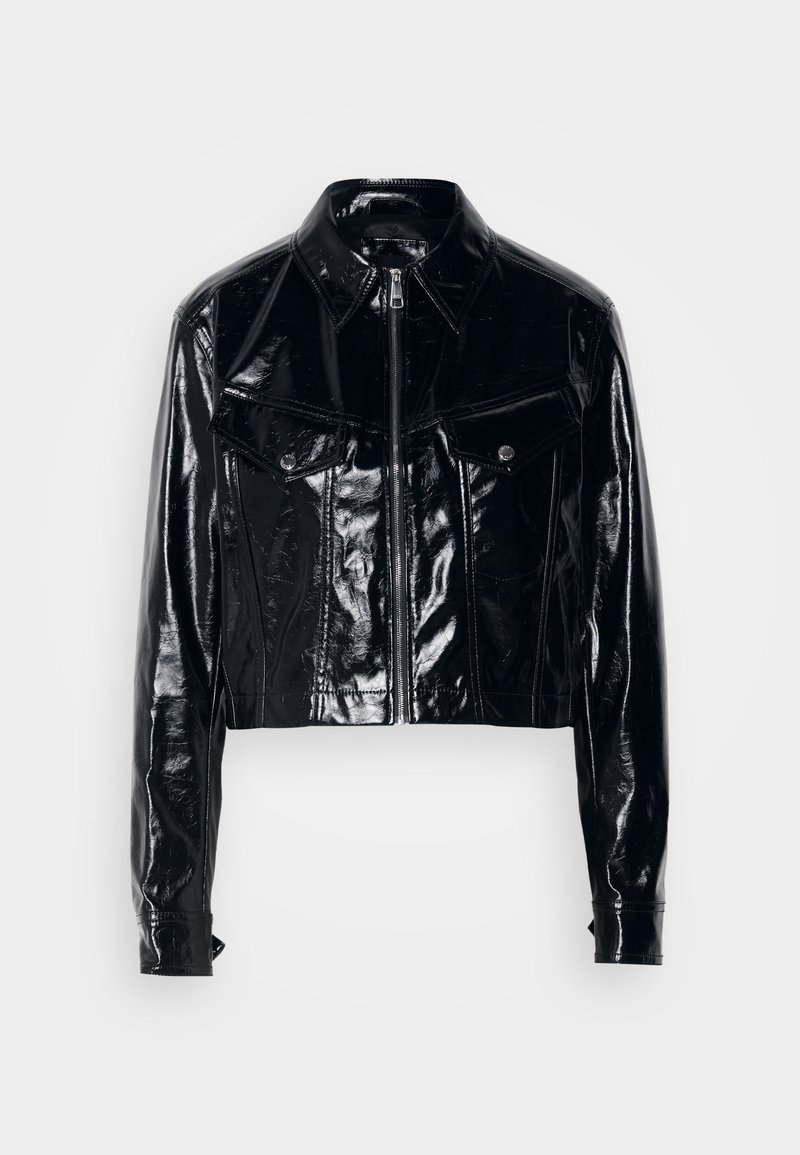 Boss Imitatieleren jas zwart Boss Imitatieleren jas zwart