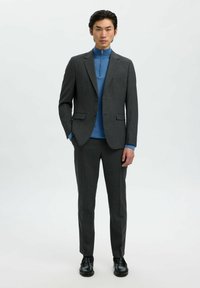 Selected Homme HALF-ZIP PULLOVER - Strikkegenser - true navy