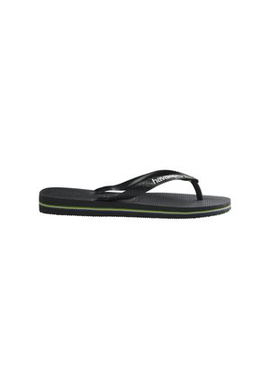 HAVAIANAS FLIP FLOP BRASIL LOGO - Chanclas de dedo - black black