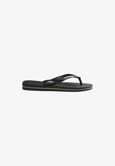 HAVAIANAS FLIP FLOP BRASIL LOGO - Tongs - black black