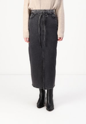 HUGO GATJE - Jeansskjørt - charcoal