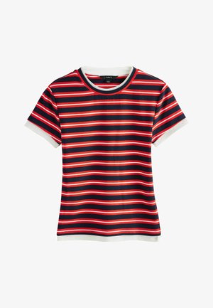 Next, PETITE FIT - SHORT SLEEVE LAYERED CREW NECK T-SHIRT . - T-shirt imprimé - red blue stripe