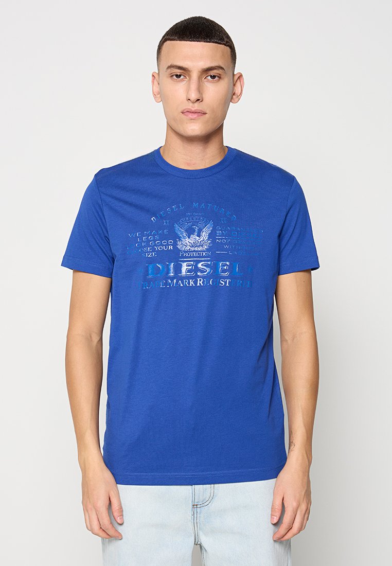 Diesel T-shirt print blauw
