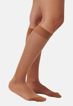INVISIBLE COMPRESSION KNEE-HIGH 15 DEN - MADE IN GERMANY - Kniestrümpfe - milk chocolate
