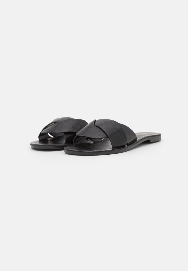 Damen Flache Pantoletten | Even&Odd Pantolette flach black/schwarz - HF10833 Damen Flache Pantoletten | Even&Odd Pantolette flach black/schwarz - HF10833