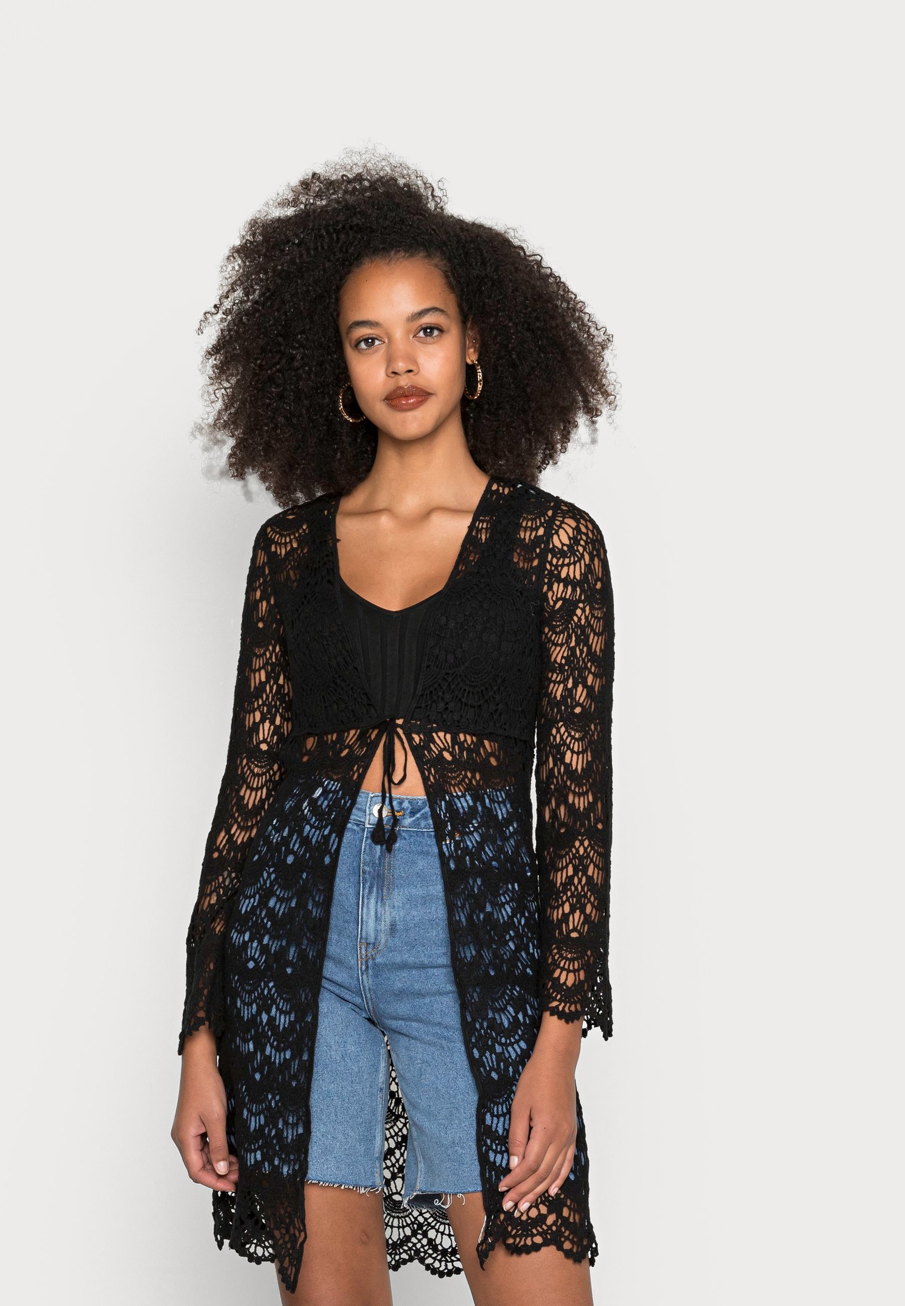 Forever New AMY CROCHET KIMONO - Chaqueta de punto - black/negro -  Zalando.es
