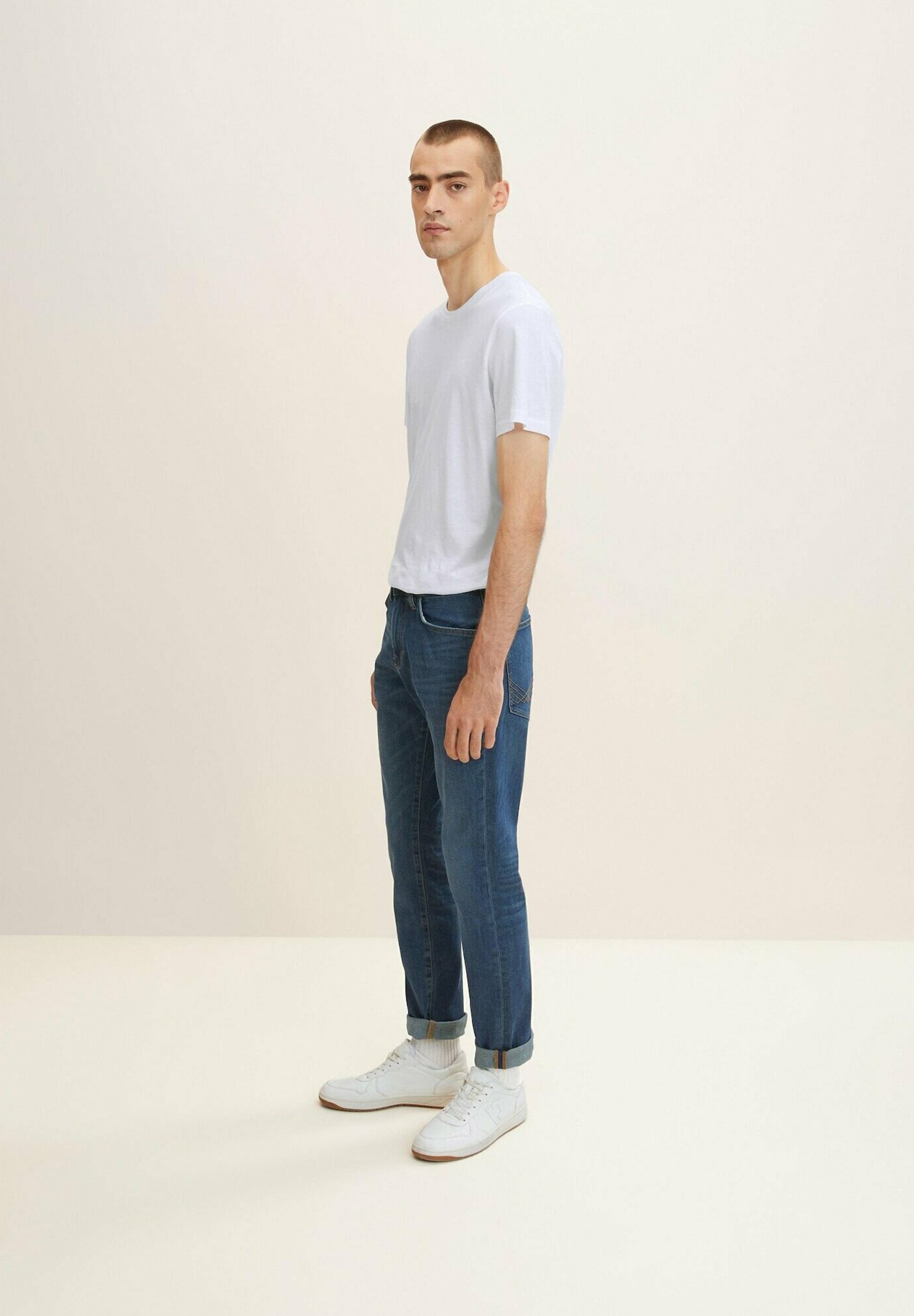 TOM TAILOR JOSH - Slim fit jeans - tinted blue denim/blauw gemêleerd -  Zalando.nl