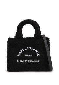 MINI SQUARE SHEARL - Shoppingväska - black