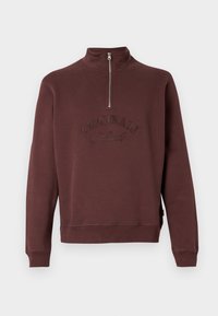JORBLEECKER BRANDING HIGH NECK  - Mikina - deep mahogany