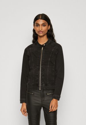 ONLTIA BANDIT BIKER JACKET - Farkkutakki - washed black