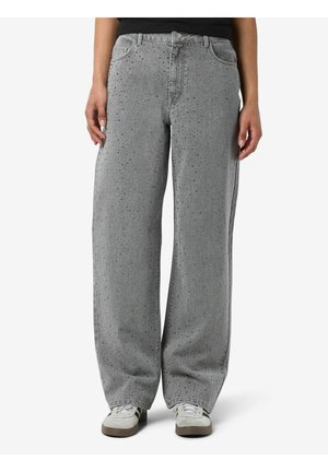NMJANNEL - Loose fit teksad - light grey denim