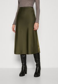 Lindex MARIA - Áčková sukně - dark green