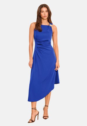 Lipsy, REGULAR FIT - ASYMMERTIC HEM GATHERED WAIST MIDI DRESS - Vestido informal - blue