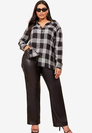 Friends Like These LONG SLEEVE CHECK - REGULAR FIT - Button-down blouse - black white
