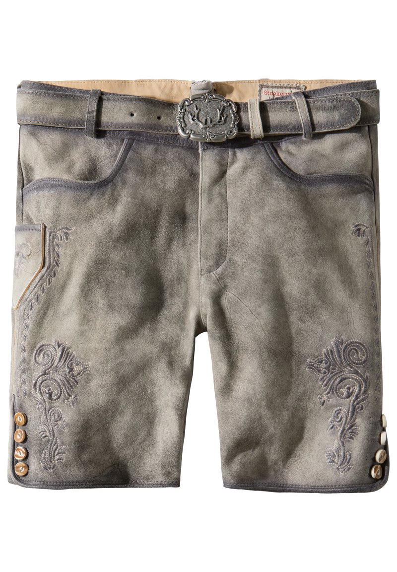 Stockerpoint Leren broek grijs Stockerpoint Leren broek grijs